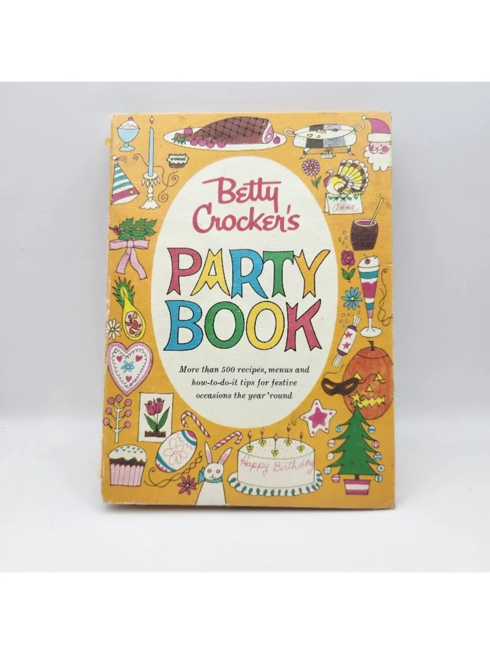 Betty Crockers Party Book Hardcover 1960 Golden Press Illustrated Recipes & Tips